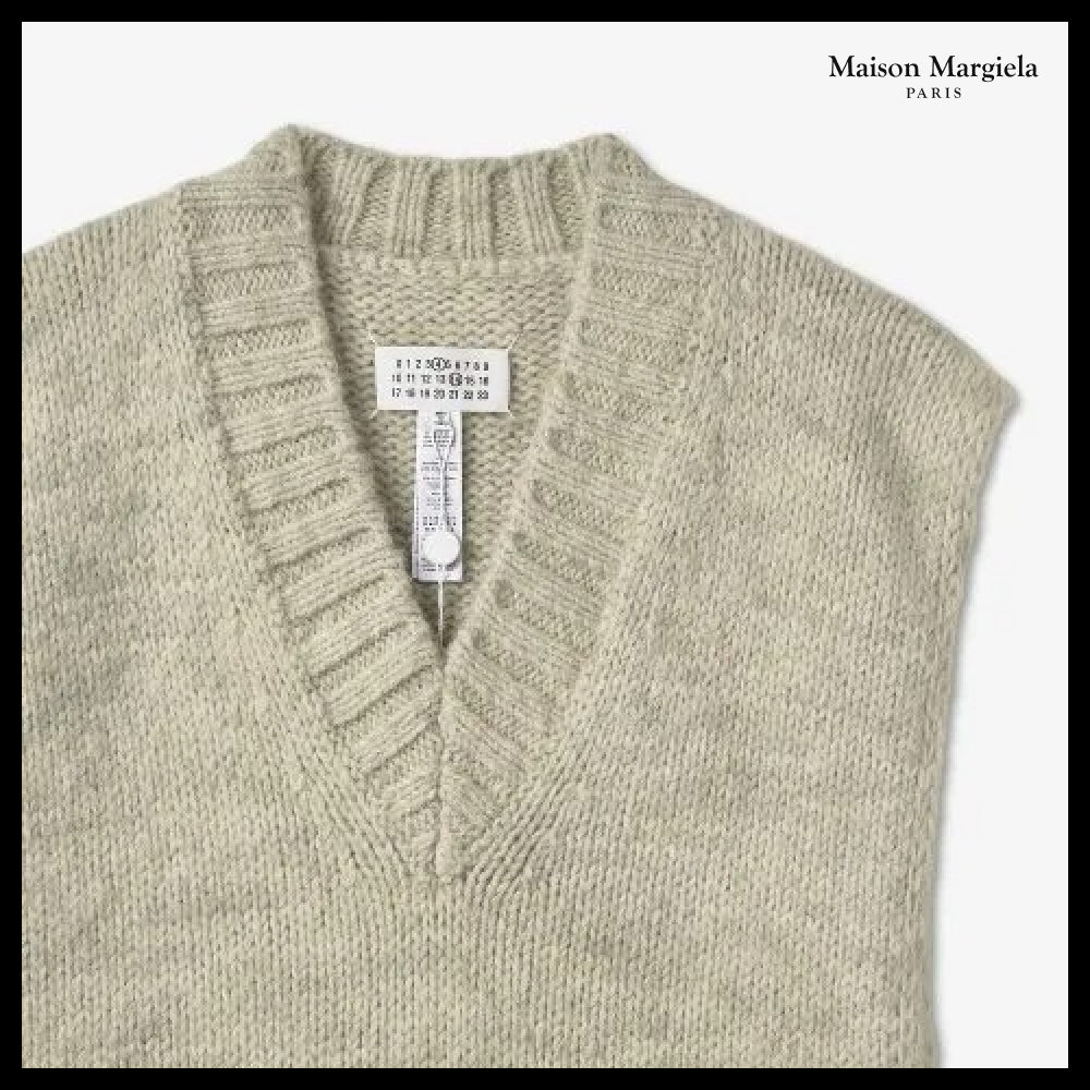 [Maison Margiela] Gilet Knit Vest Sage Green
