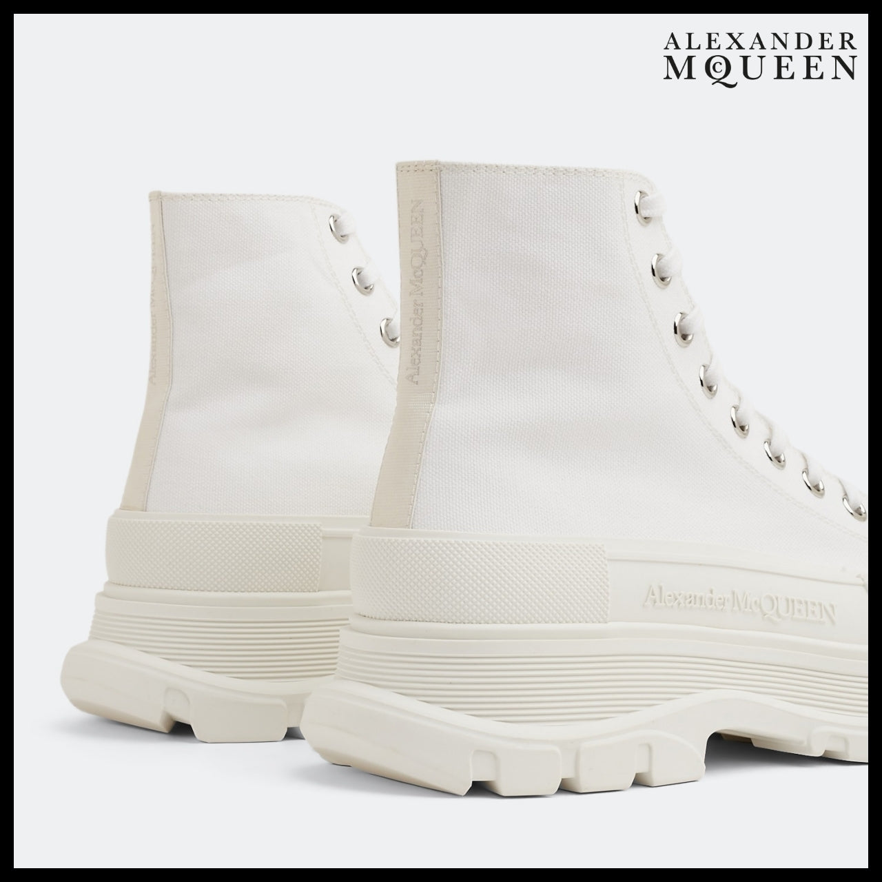 【Alexander Mcqueen】Tread Slick Boots in White