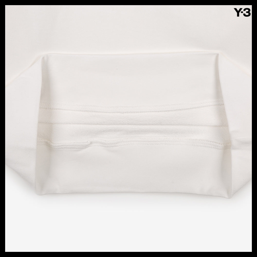 【Y-3】Men's Square Logo White Sweatshirt