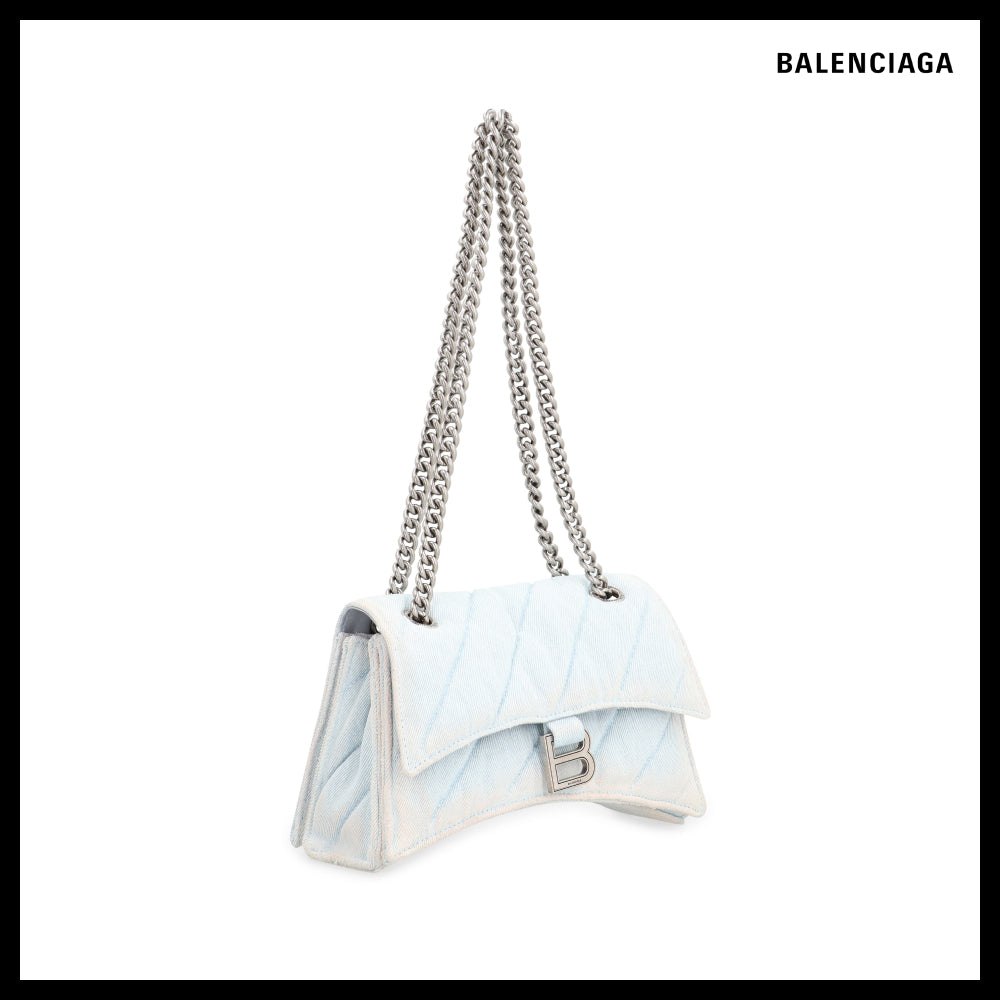 【BALENCIAGA】Crush Chain Bag Pale Blue