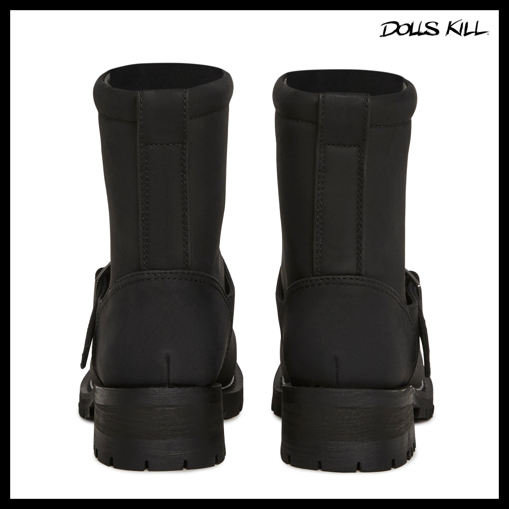 ◆DOLLS KILL◆DARKER WAVS Outro Cadet Boot Black