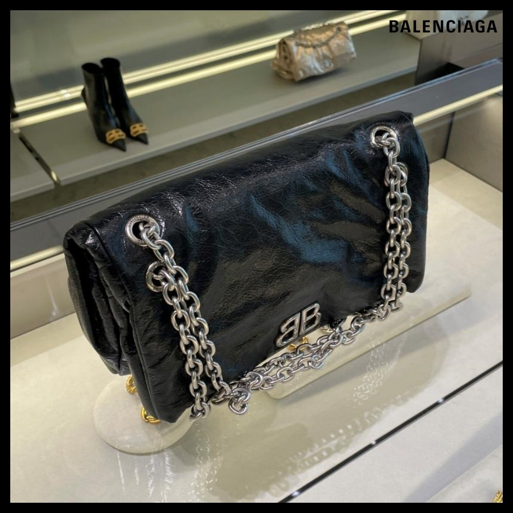 【BALENCIAGA】Monaco Small Chain Bag Black