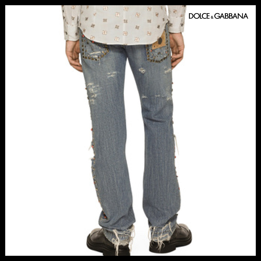 ★Dolce&Gabbanaアウトレット セール ★WASHED DENIM JEANS WITH