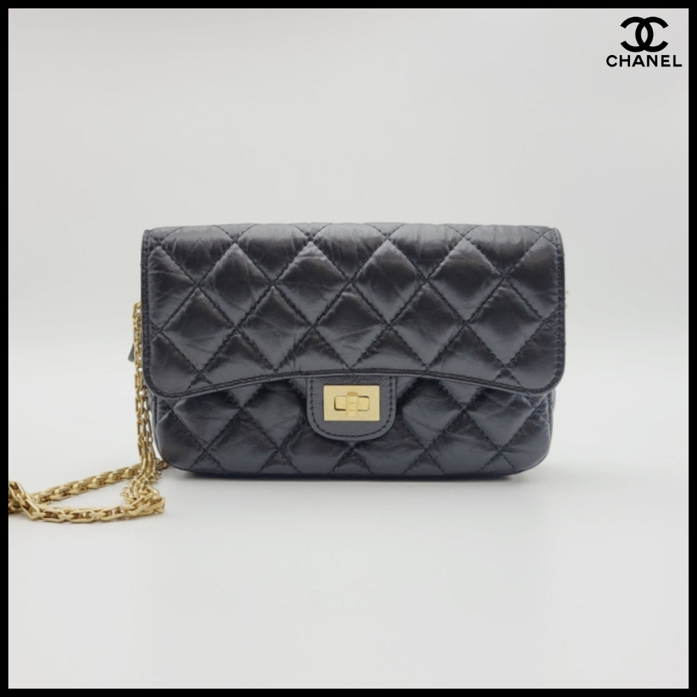 【CHANEL】2.55 Vintage Chain Mini Bag Black