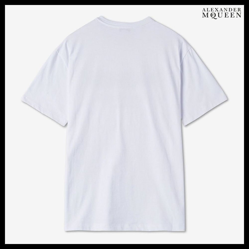 【Alexander Mcqueen】Graffiti Logo ShortSleeve T-shirt White