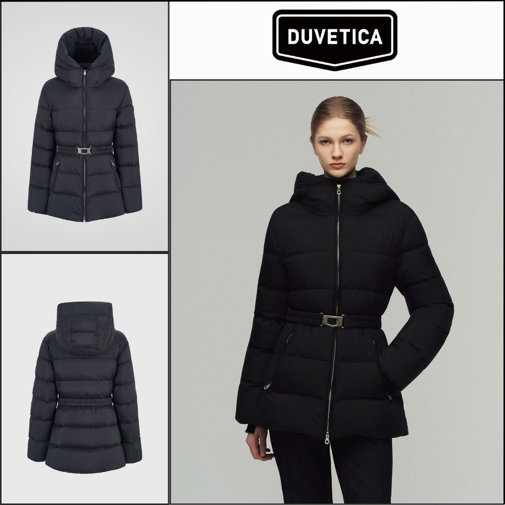 【DUVETICA】Maratea Mid - Black Womens Down Jacket