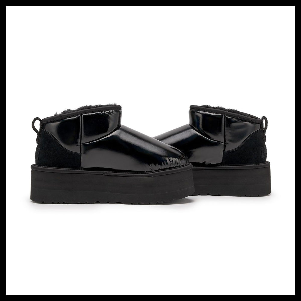 【UGG】Ultra Mini Platform High-Shine Black (Women)