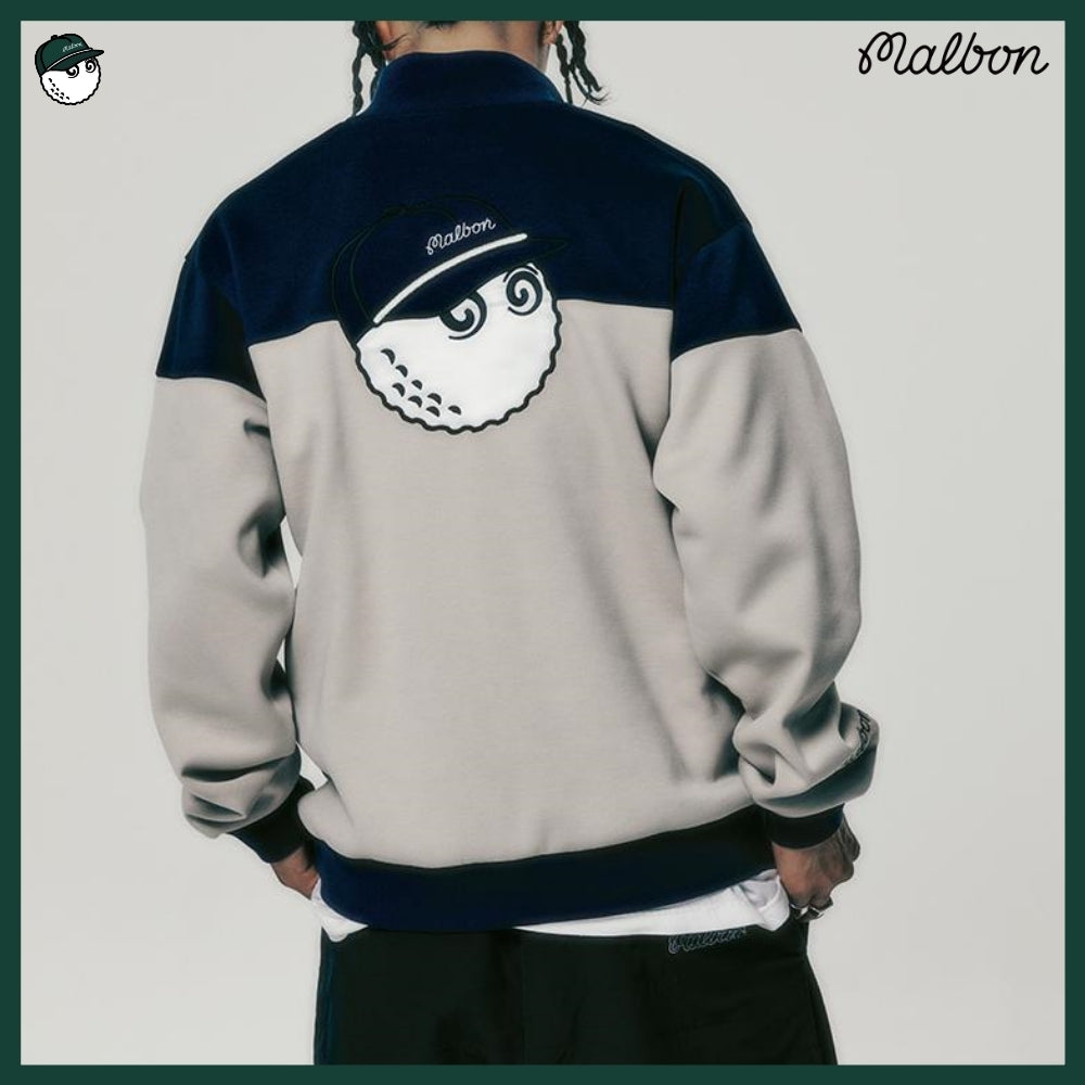 【MALBON GOLF】 AIRLY COLORED ZIP-UP MTM T-SHIRT MAN 3COLORS