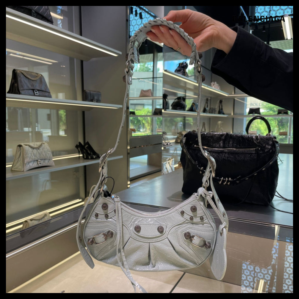 【BALENCIAGA】Le Cagole XS Shoulder Bag Aqua