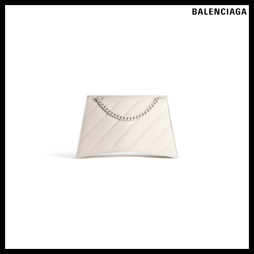 【BALENCIAGA】Women's Crush Medium Chain Bag Quilted inBeige