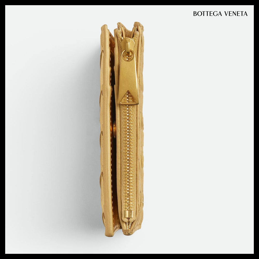 【BOTTEGA VENETA】Small Intrecciato Fold Wallet 2 Colors