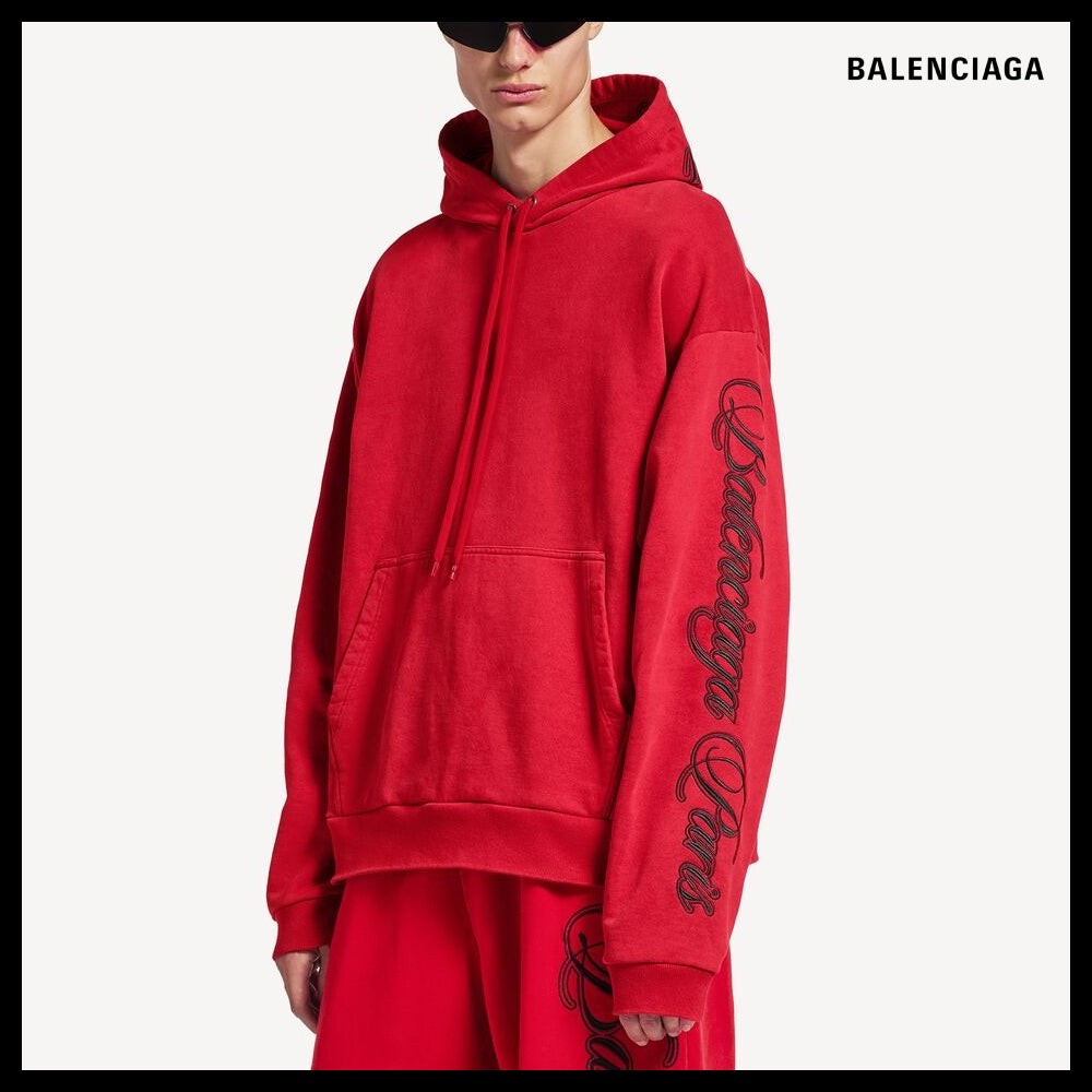 【BALENCIAGA】Cursive Oversized Hoodie