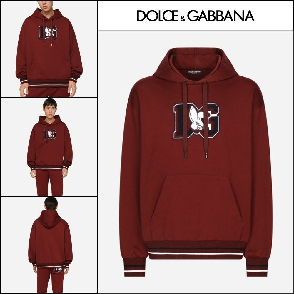 【Dolce & Gabbana】JERSEY HOODIE WITH PATCH