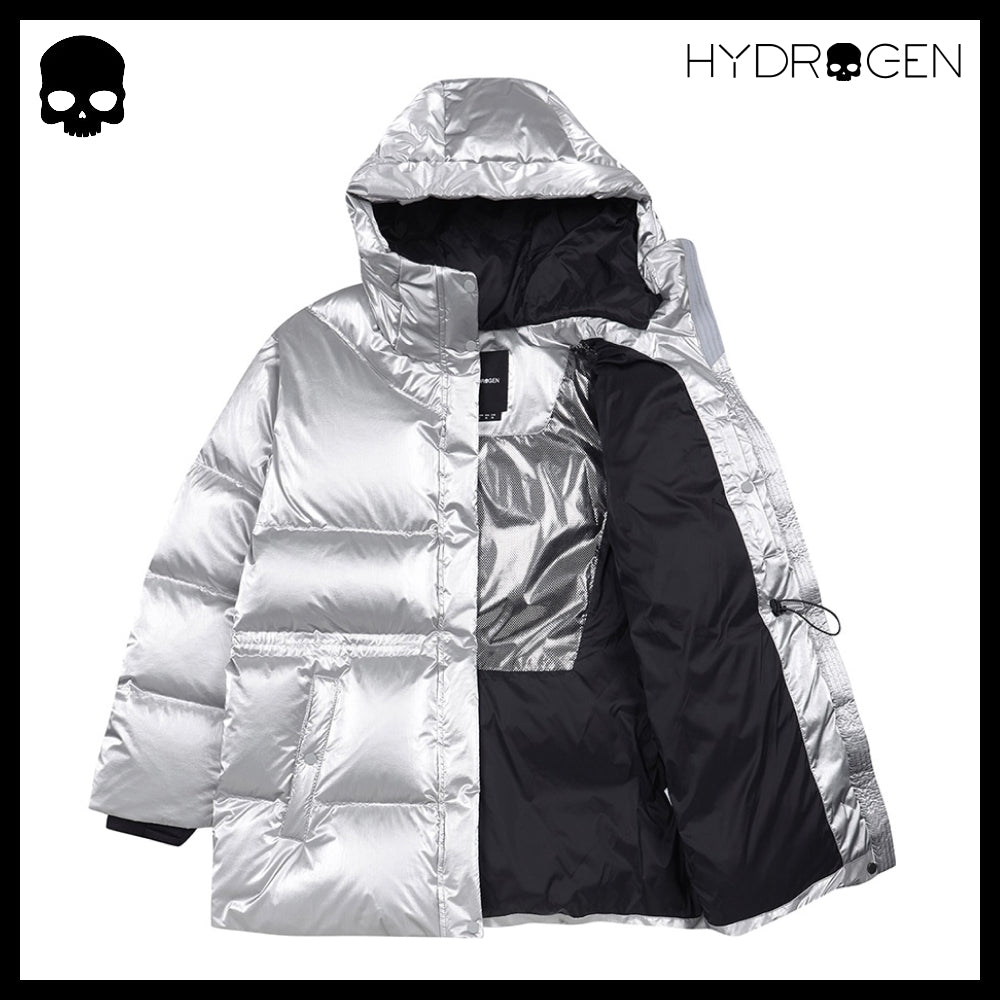 【HYDROGEN】WOMEN HELIUM RDS MID-LENGTH DOWN JACKET SILVER