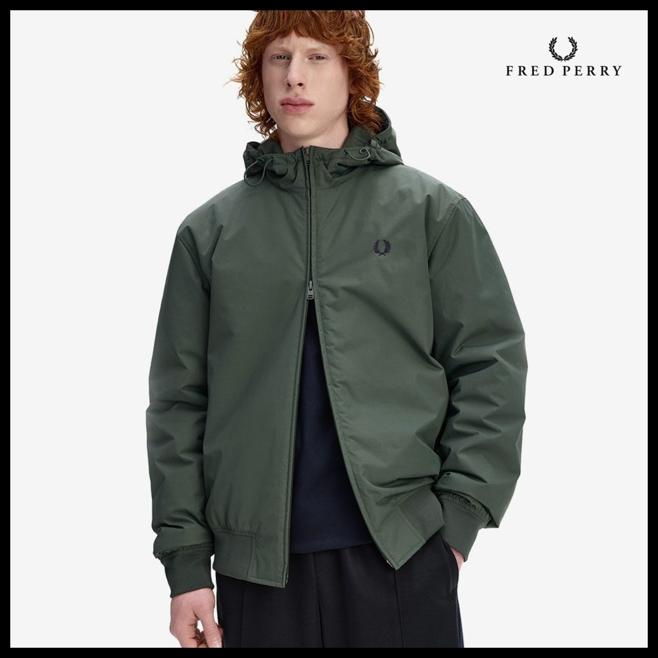 【FRED PERRY】Hooded Branded Jacket 2 Colors