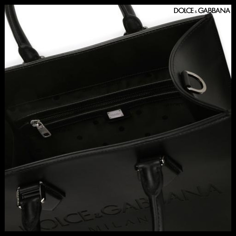 【Dolce&Gabbana】CALFSKIN EDGE SHOPPER LOGO