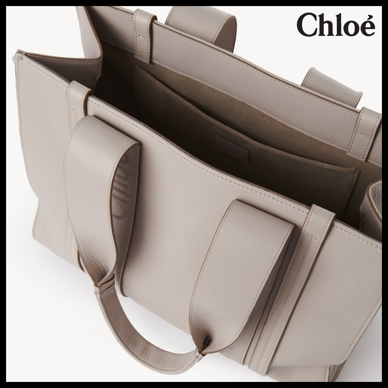 【Chloe】Medium Woody Tote Bag Wilde Grey
