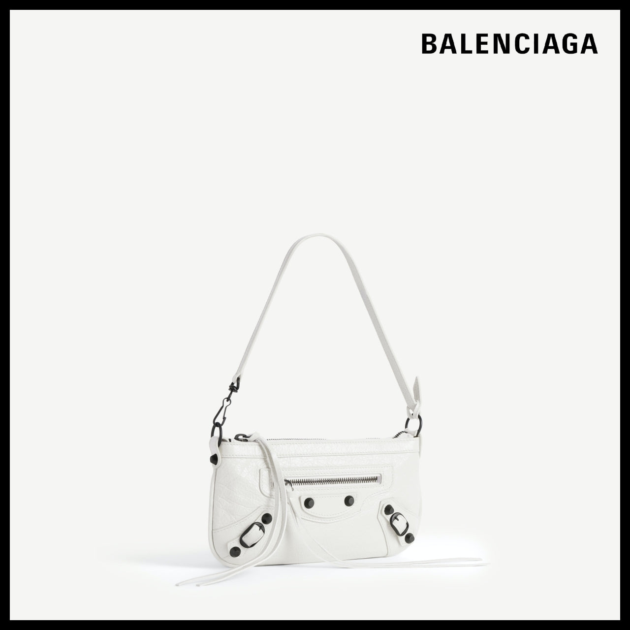 【BALENCIAGA】Le City Strap Pouch Optic White