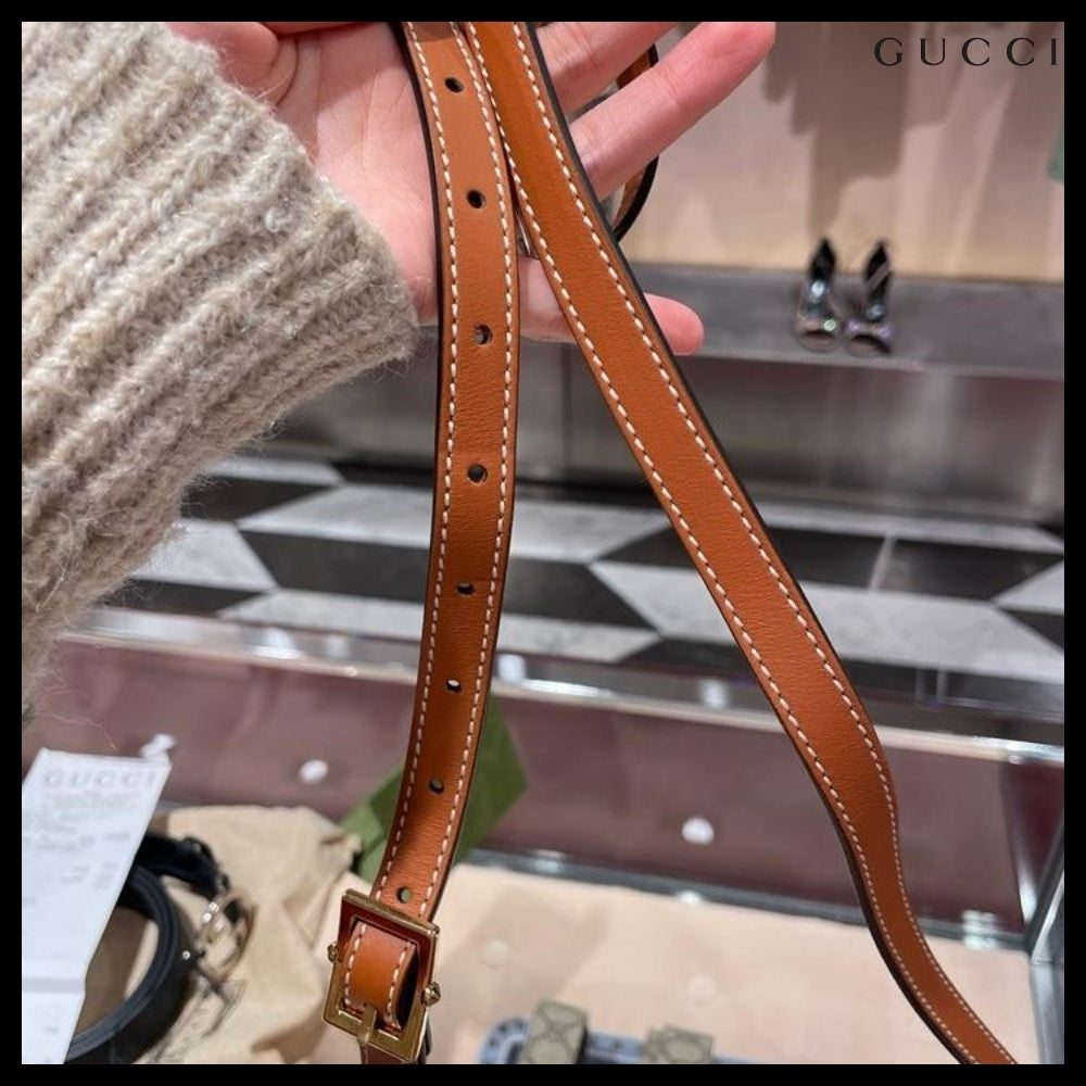 【GUCCI 】GG Ophidia Studded Half Moon Shoulder Bag PINK MIX