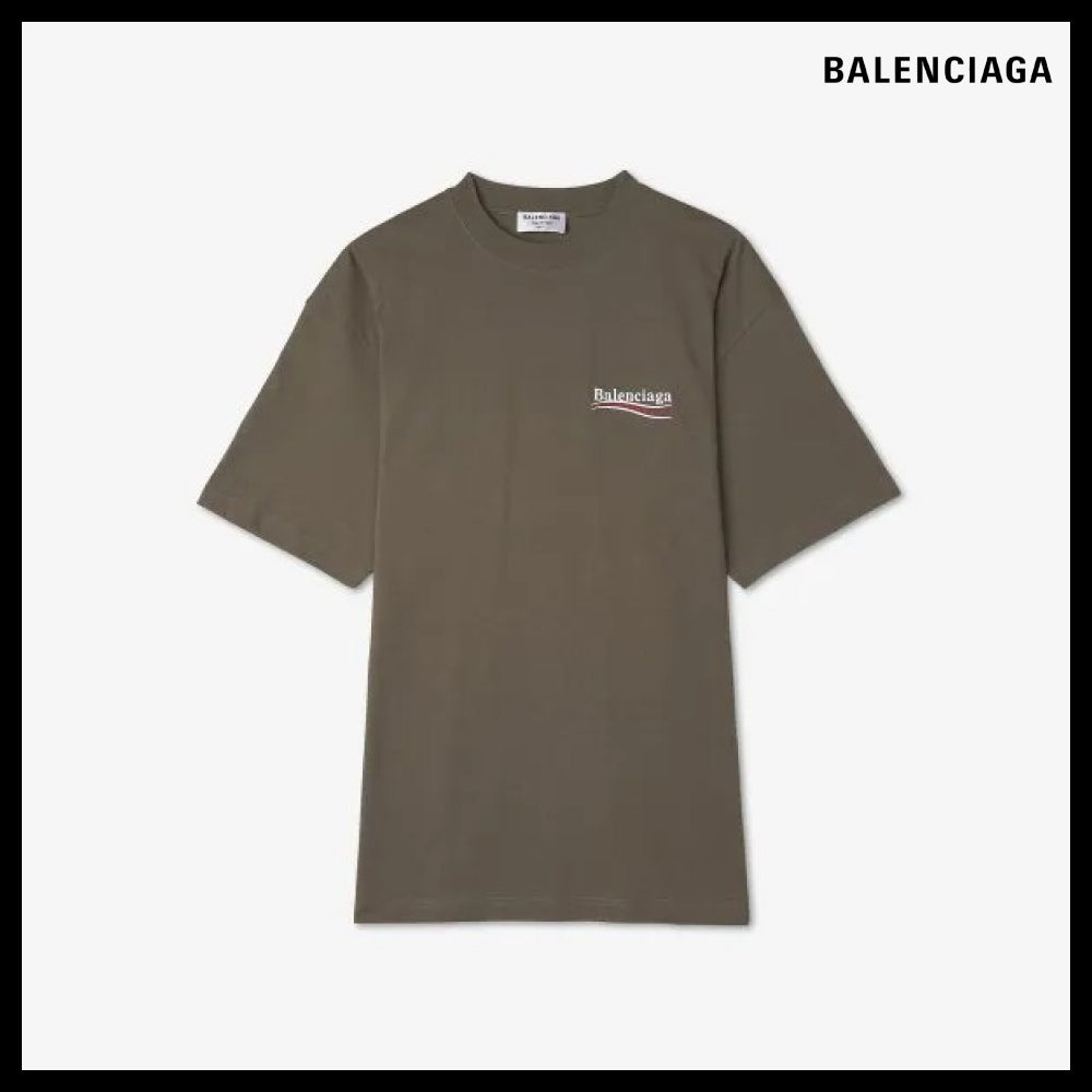 【BALENCIAGA】Campaign Large Fit T-Shirt Khaki