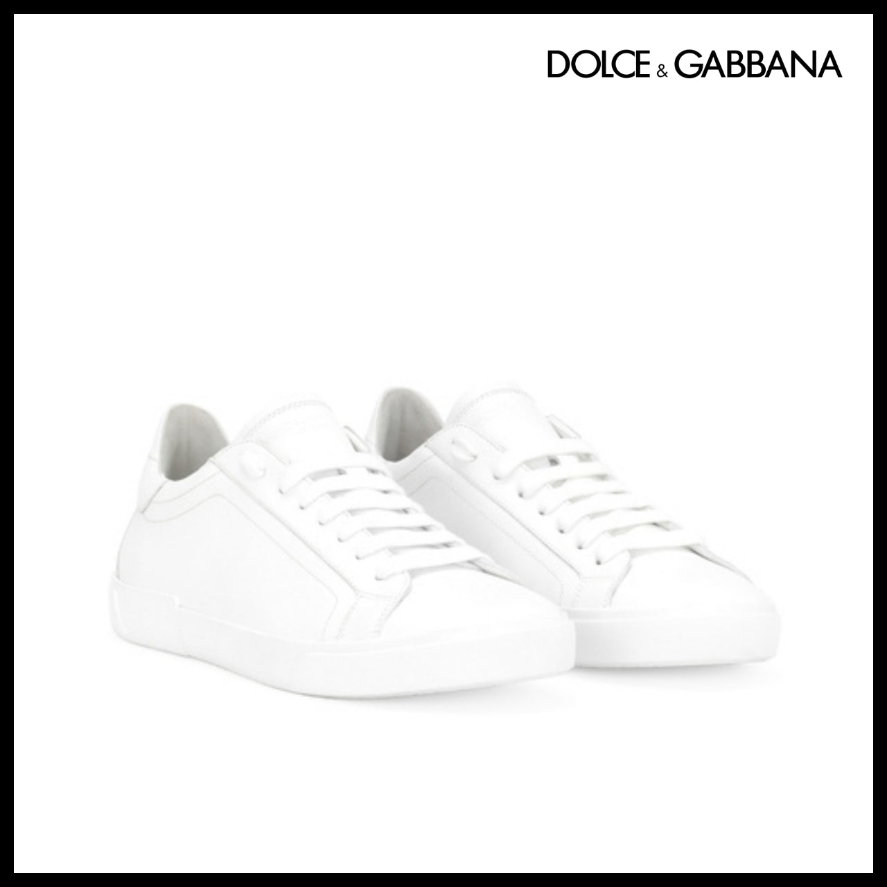【Dolce & Gabbana】PORTOFINO VINTAGE CALFSKIN SNEAKERS