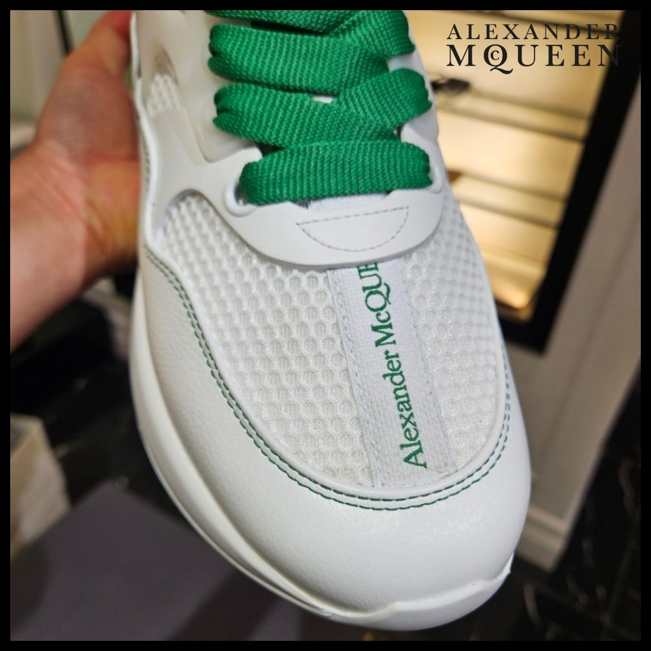 【Alexander Mcqueen】Oversized Runner White Green
