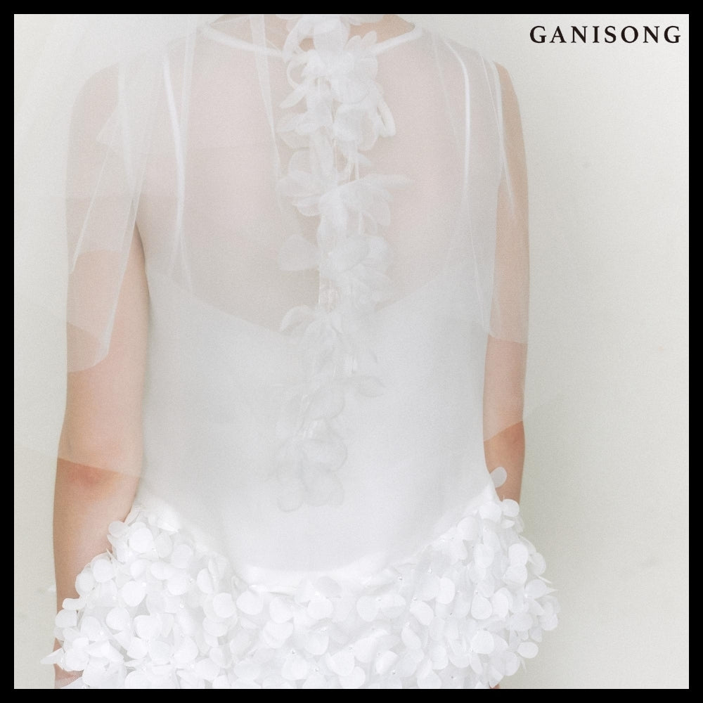 【GANISONG】Bridal Susu Vest Dress White