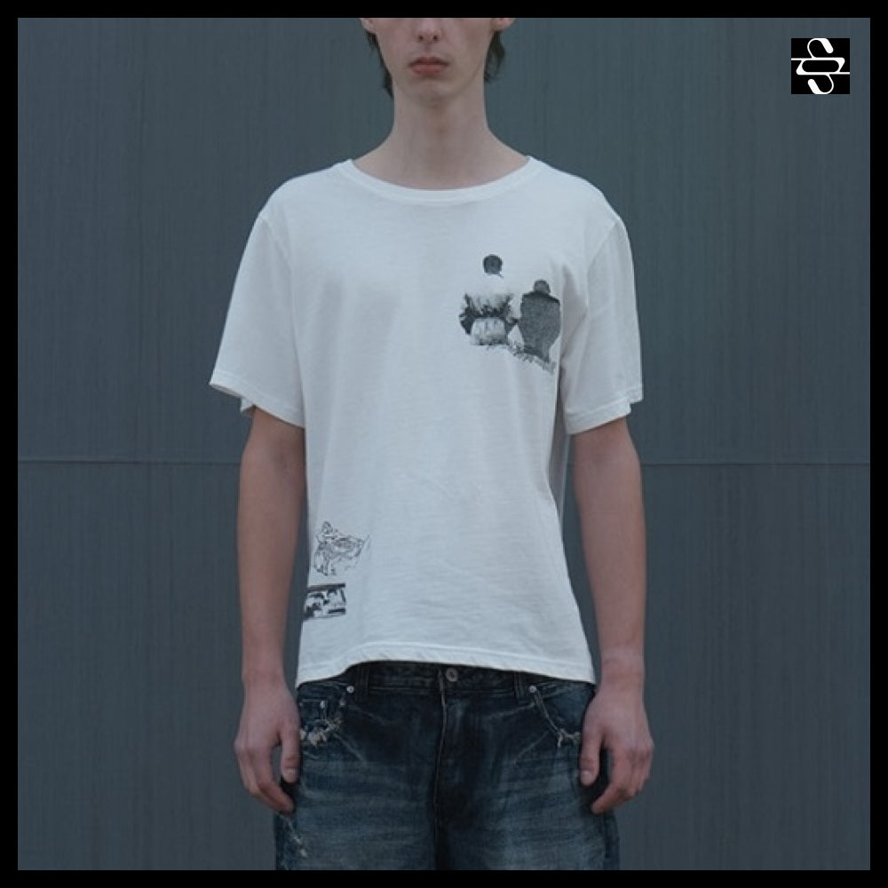 【SUNDAYOFFCLUB】Le Cercle Rouge Rhinestone T Shirt