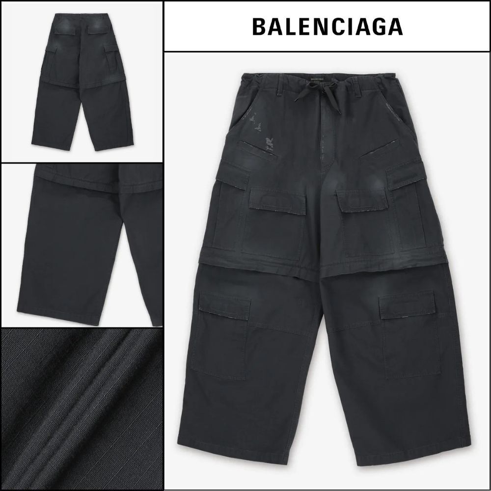 【BALENCIAGA】Large Cargo Pants - Elephant Grey