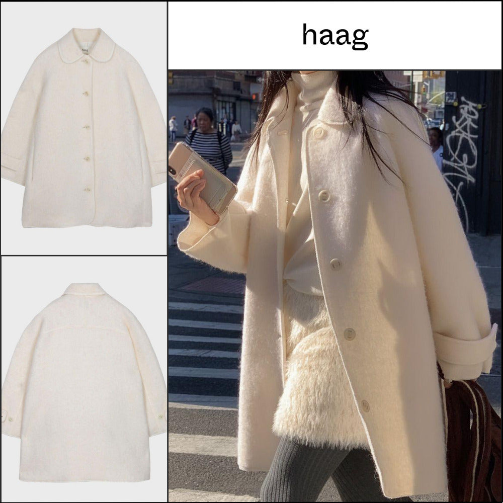 【HAAG】A Coat Cardigan Ivory