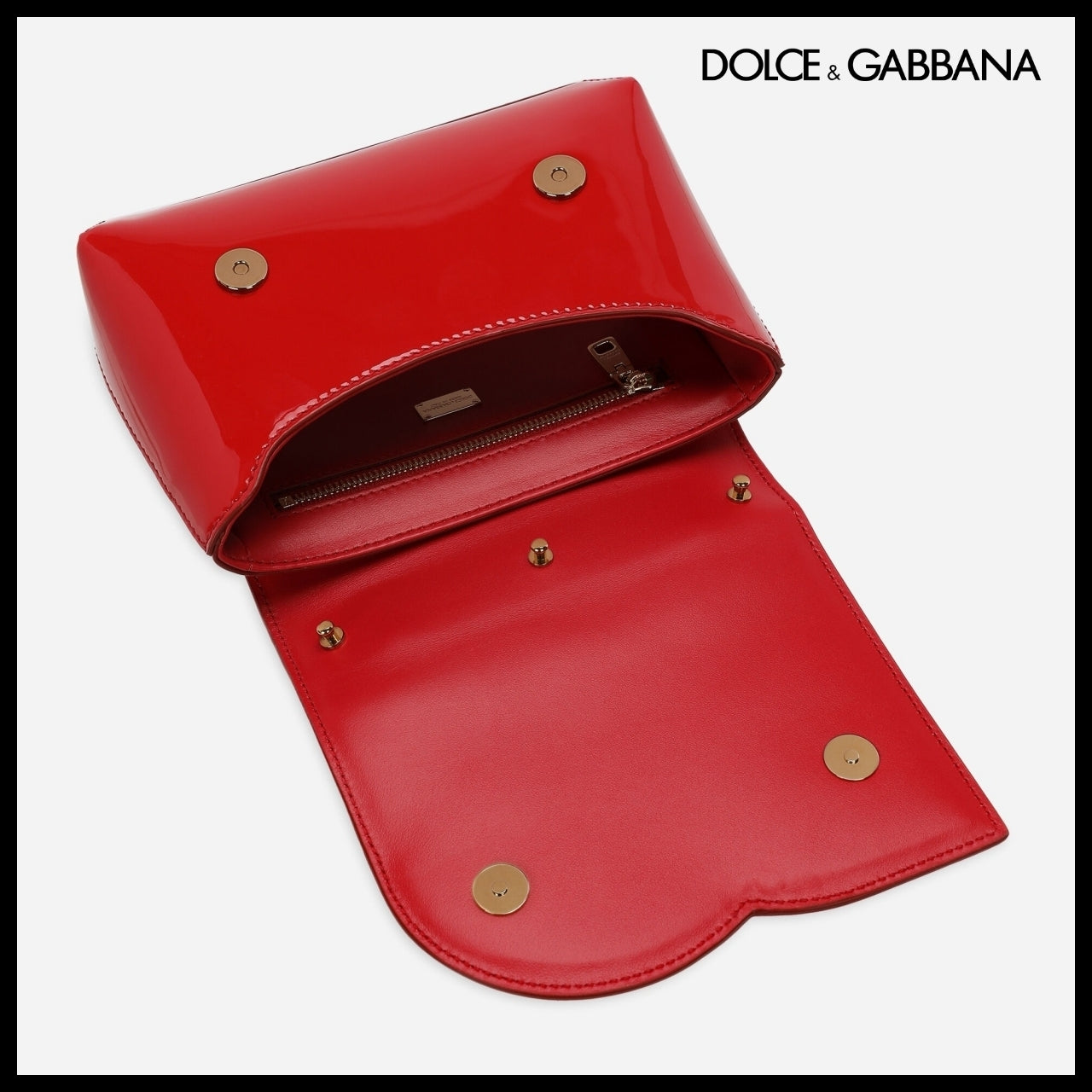 【Dolce & Gabbana】DG Logo Top-Handle Bag Red