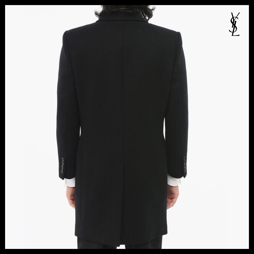 【SAINT LAURENT】Black Coat timeless design