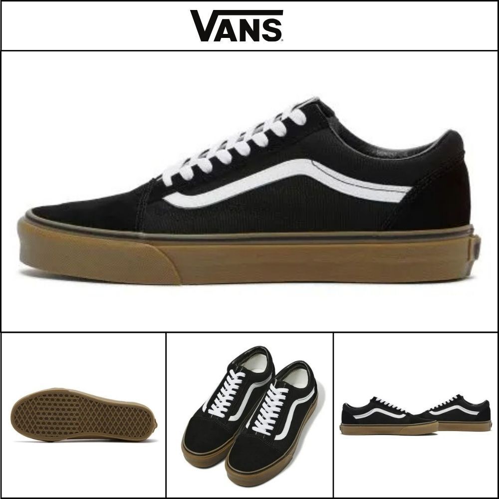【VANS】Old Skool Gum Black White