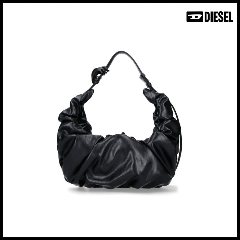 【DIESEL】Black Logo Shoulder Bag
