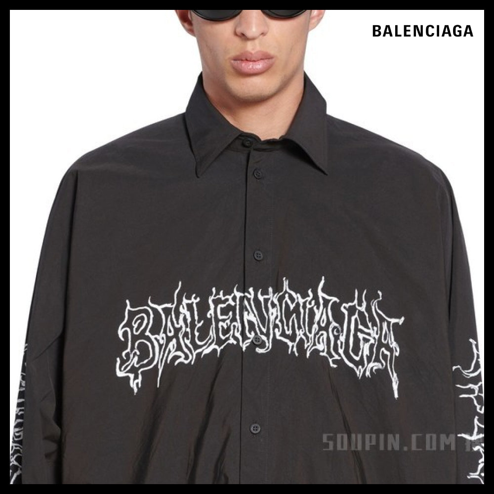 【BALENCIAGA】DIY Metal Outline Engineered Shirt Oversized