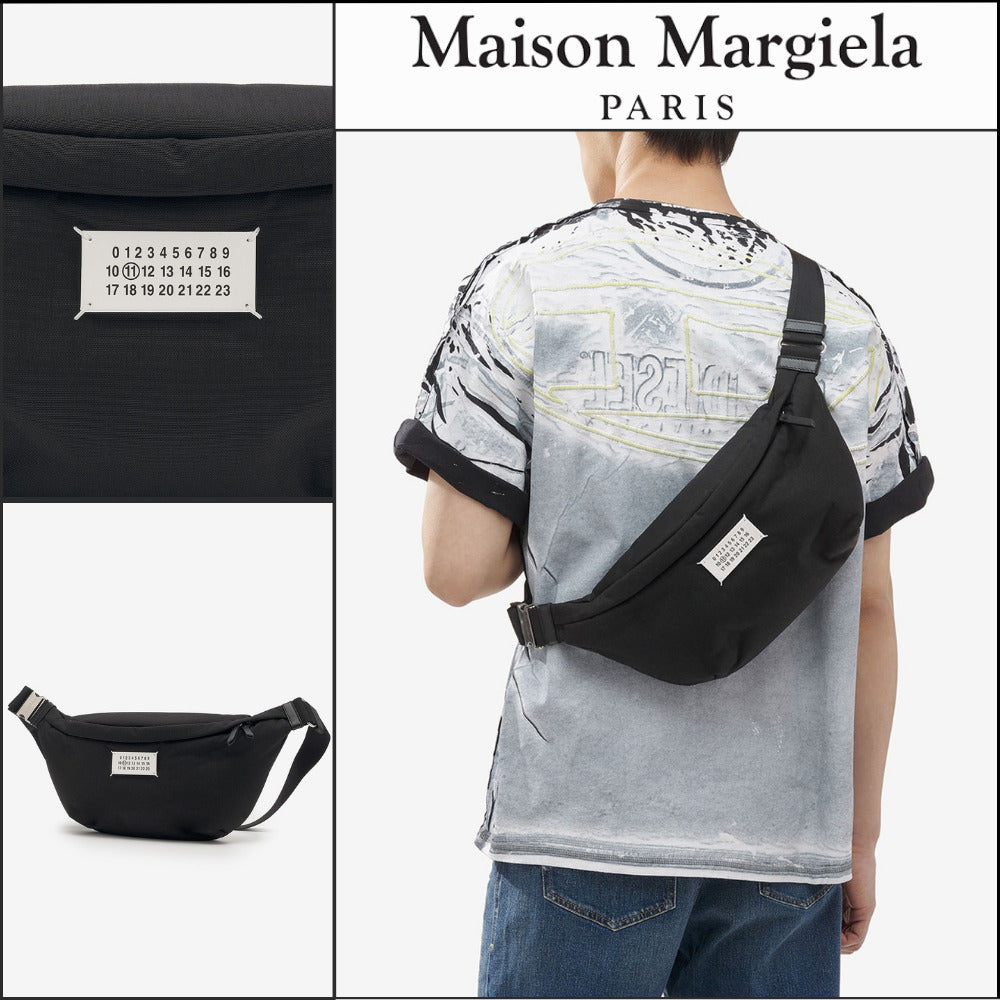 【Maison Margiela】Glam Slam Belt Crossbody Bag - Black