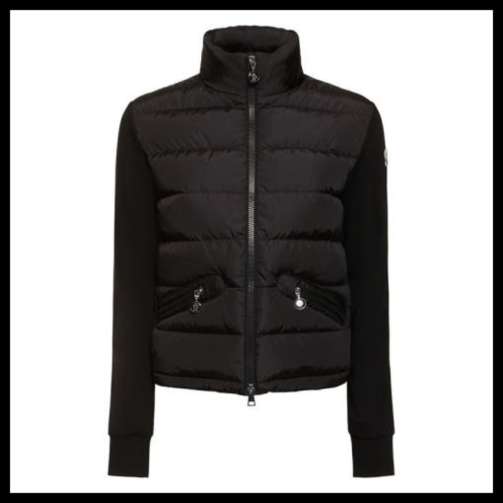 ◆MONCLER◆LOGO PADDED CARDIGAN BLACK