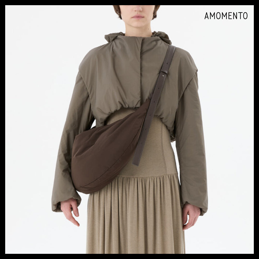 【AMOMENTO】Sheer Nylon Padded Crop Jumper 2 Colors