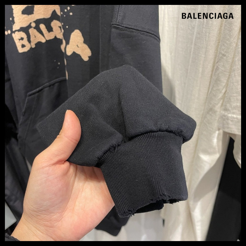 ★Balenciaga アウトレット セール ★Drawn BB Large Fit Hoodie