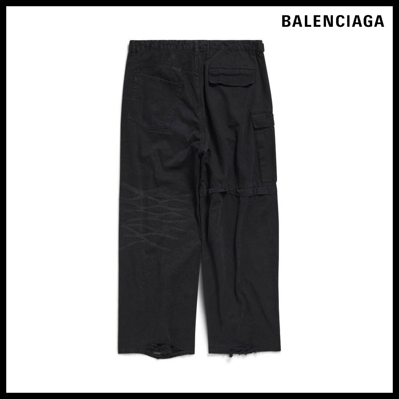 【BALENCIAGA】Hybrid Baggy Pants Black