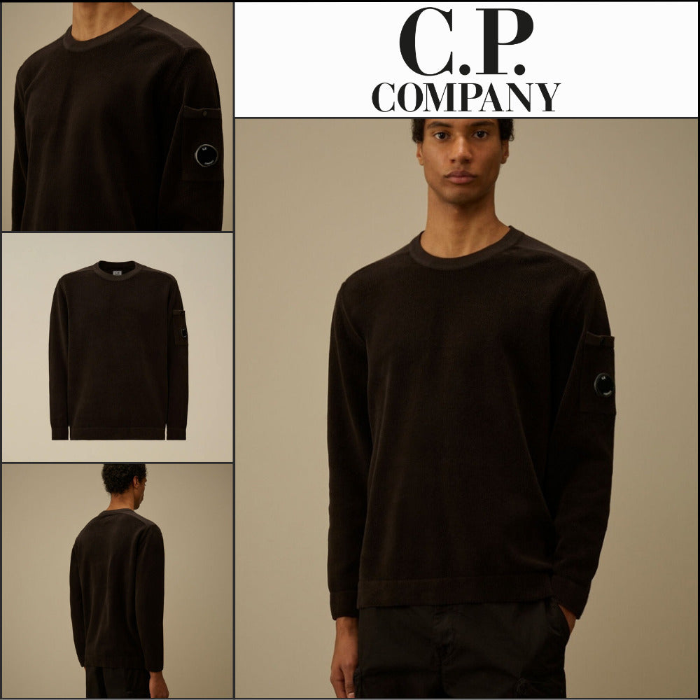 【CP COMPANY】Cotton Chenille Crewneck Lens Knit 999