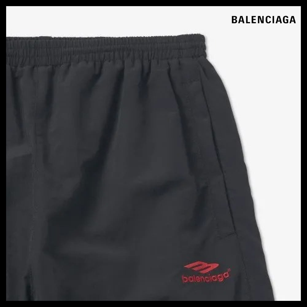 【BALENCIAGA】Logo Detail Nylon Track Pants Black