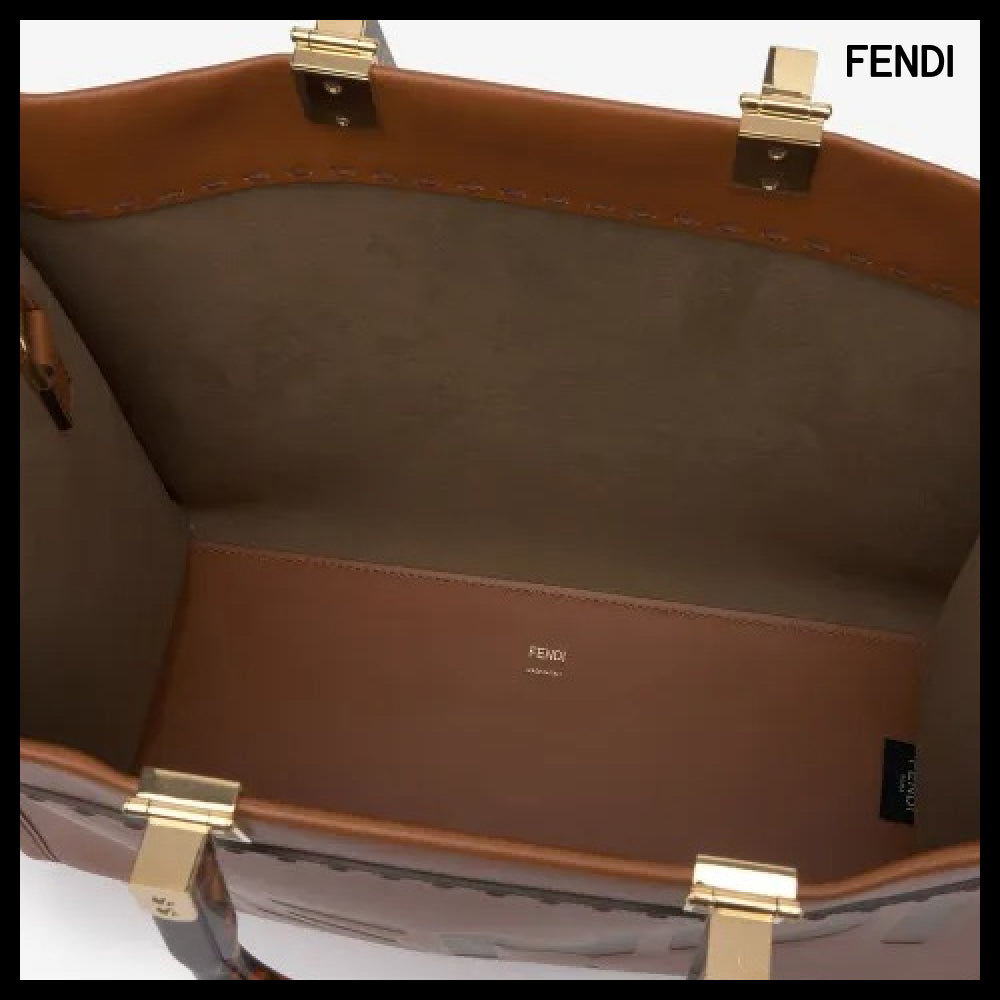 【FENDI】Medium Fendi Sunshine Tote Bag Brown