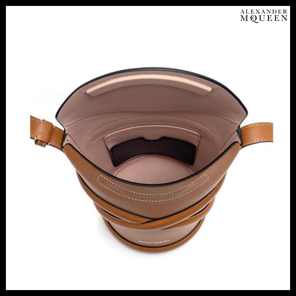 【Alexander Mcqueen】Small Curve Bag Brown