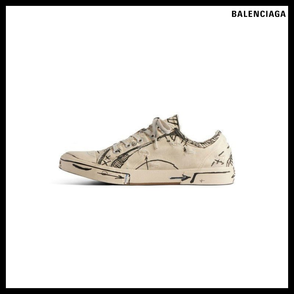 【BALENCIAGA】Paris Low Top Sketch Sneaker Beige