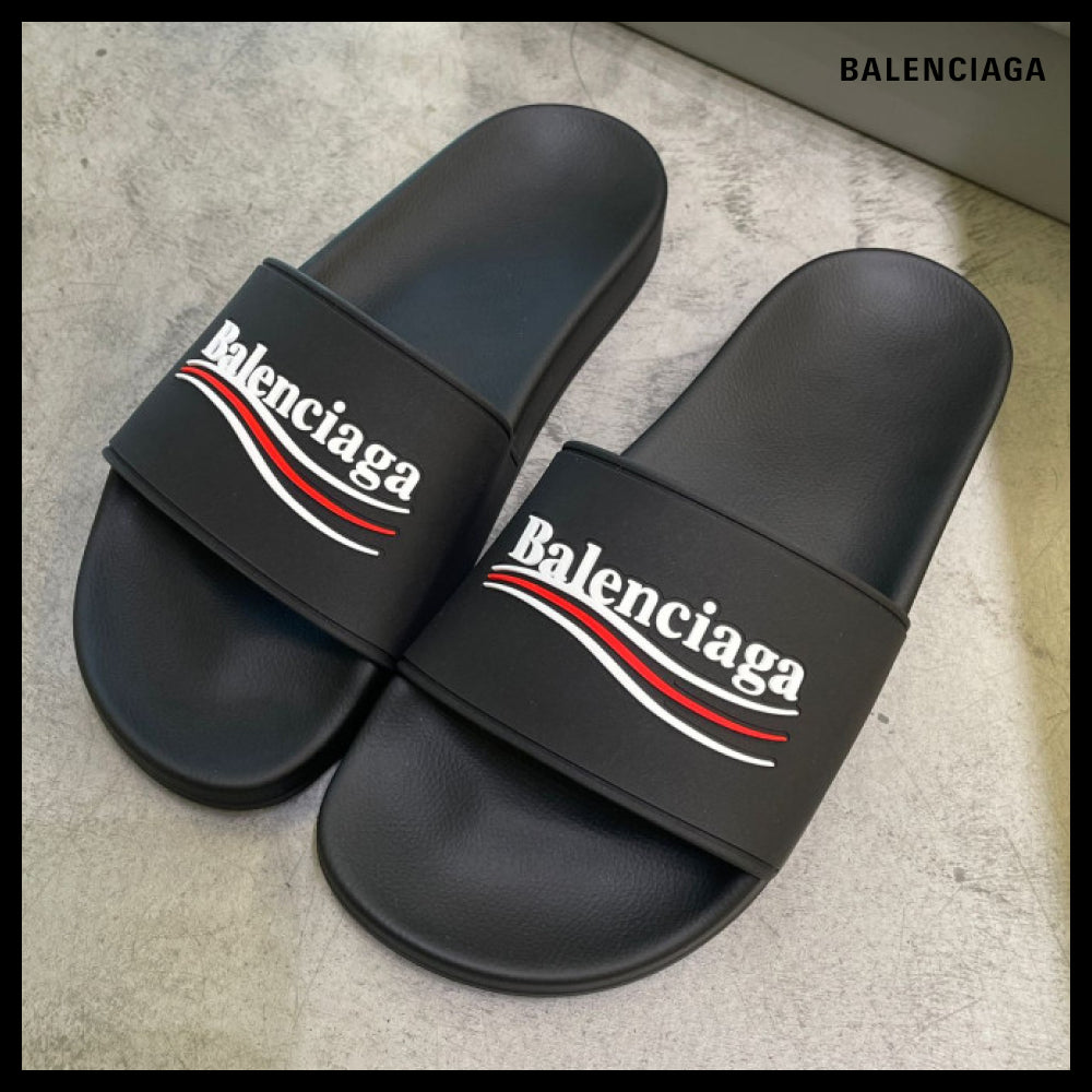★BALENCIAGAアウトレット セール ★Pool Slide Sandal Logo