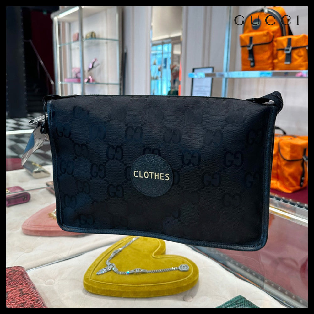 【GUCCI 】GG Off The Grid Nylon Medium Travel Bag BLACK