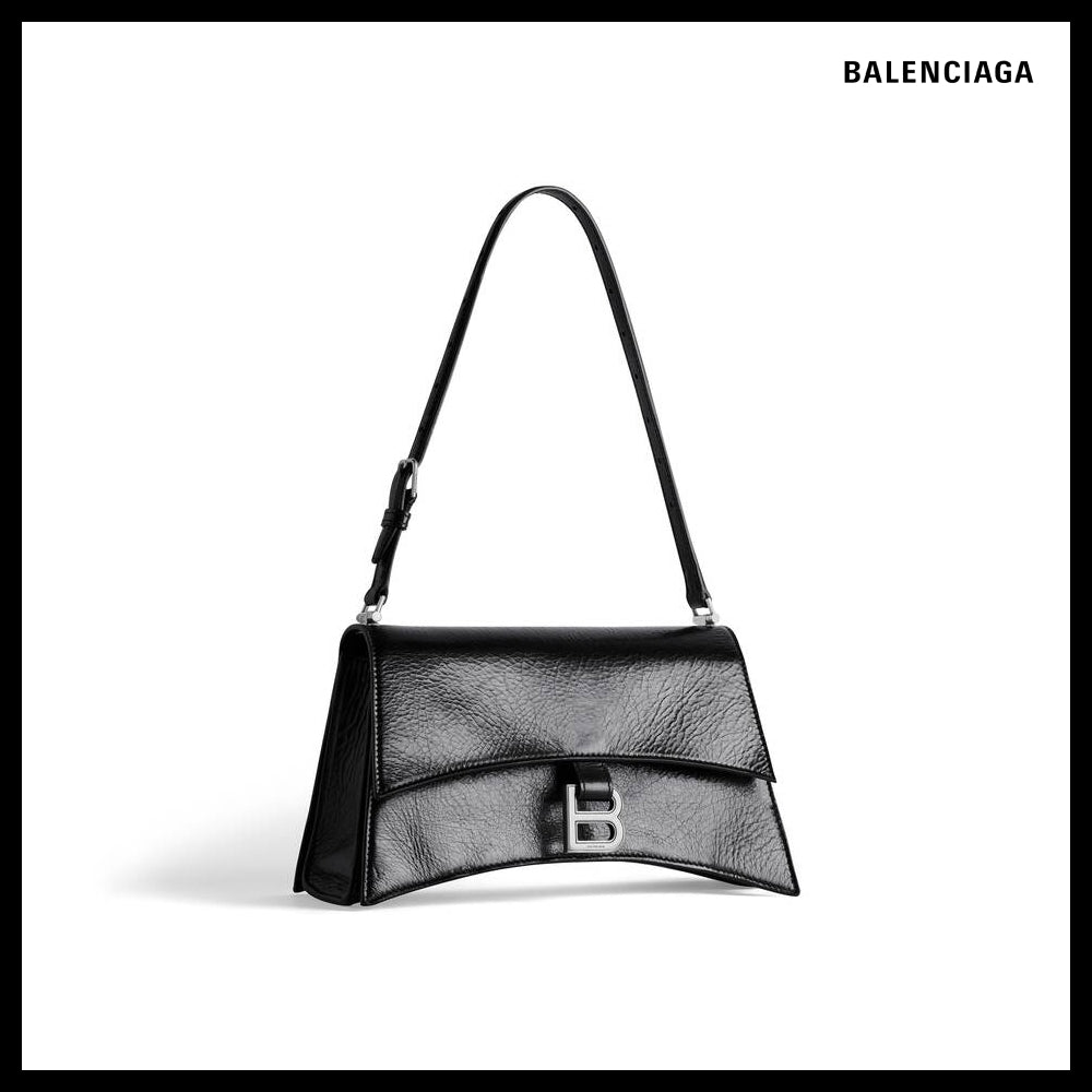 【BALENCIAGA】Crush Small Sling Bag Black