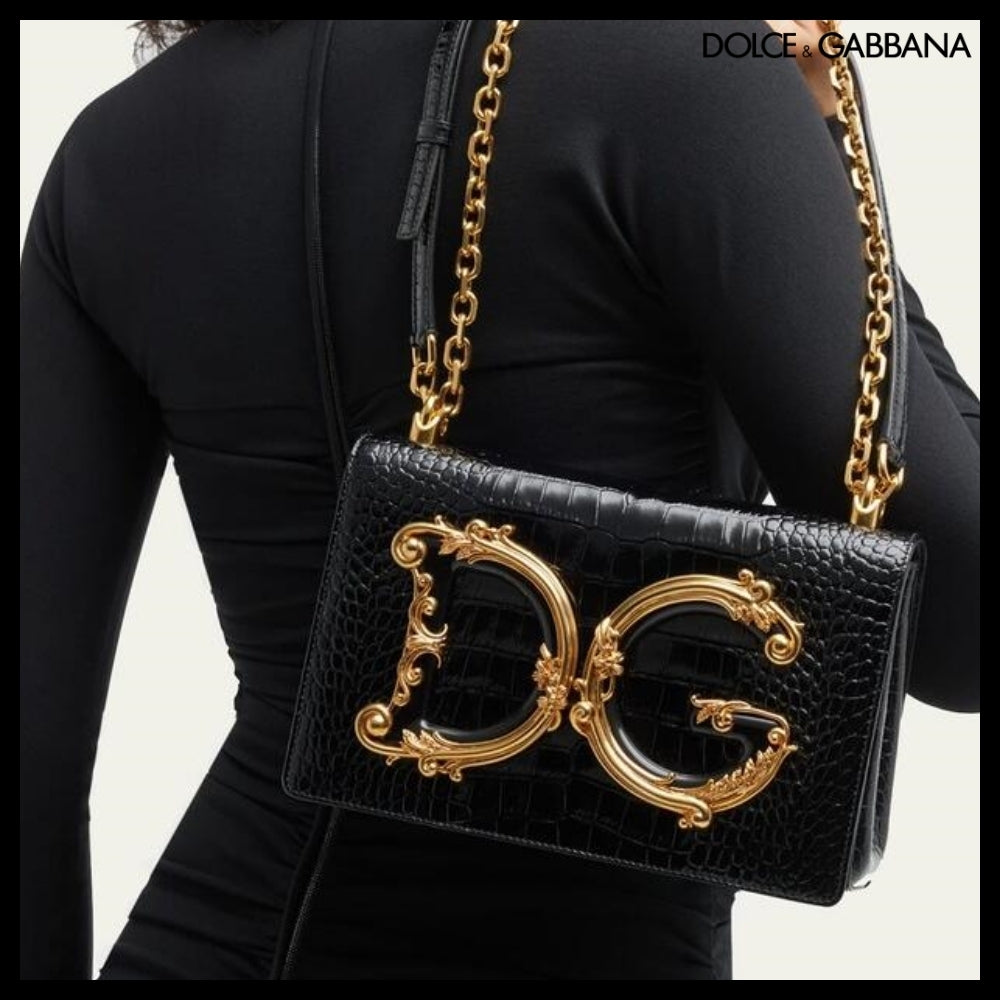 【アウトレット 正規品】Dolce & Gabbana - Croc Embossed Cross