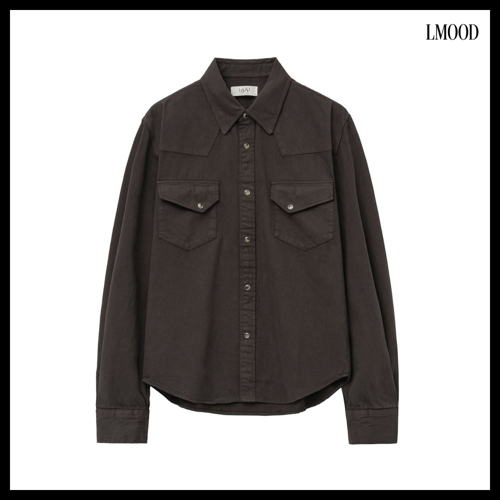 【LMOOD】Bad Guy Denim Western Shirt 3 Colors